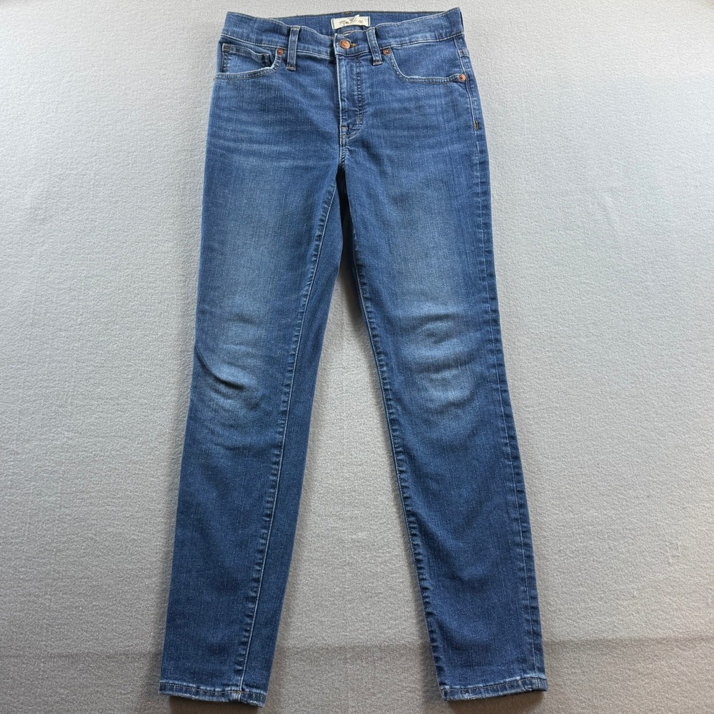 Madewell Jeans Women 27 Blue 9" Mid-Rise Skinny Fit Denim 29x28